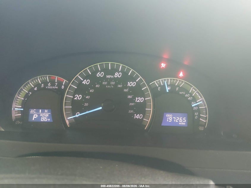 2012 TOYOTA CAMRY SEDAN 2.5L I-4 DOHC, VVT, 178HP