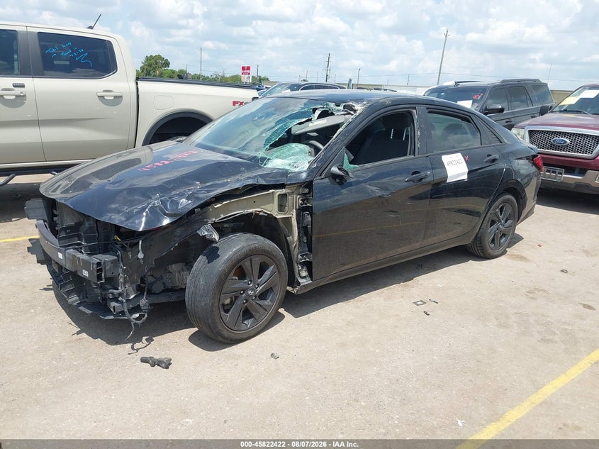 Vin: kmhlm4aj2nu015109, lot: 46321303, hyundai elantra hybrid blue 20222