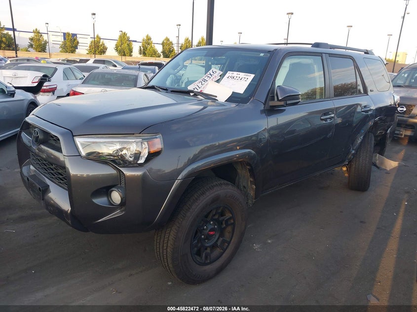 Vin: jtebu5jr1k5664669, lot: 46321353, toyota 4runner sr5 20192