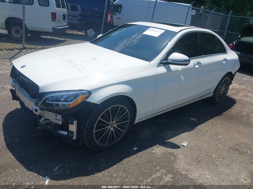 Vin: 55swf8db6ku309753, lot: 46321399, mercedes-benz c 300 20192