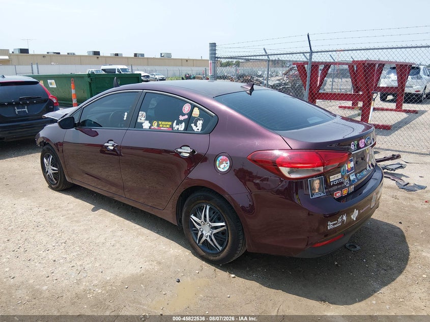 Vin: 3kpfk4a70he047345, lot: 46321417, kia forte lx 20173