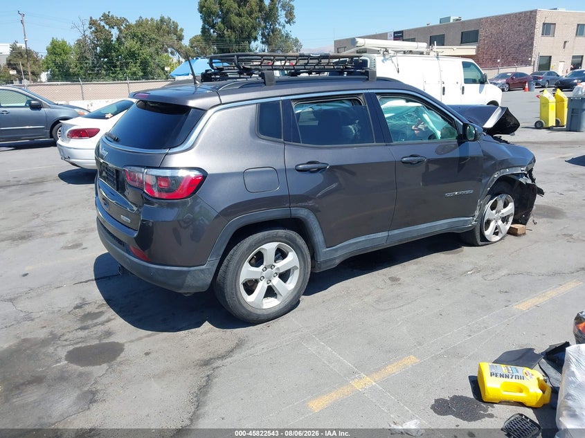 Vin: 3c4njcbb1jt469394, lot: 46321424, jeep compass latitude fwd 20184
