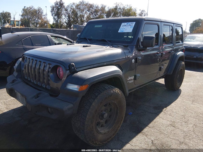 Vin: 1c4hjxdg8jw271838, lot: 46321474, jeep wrangler unlimited sport s 4x4 20182