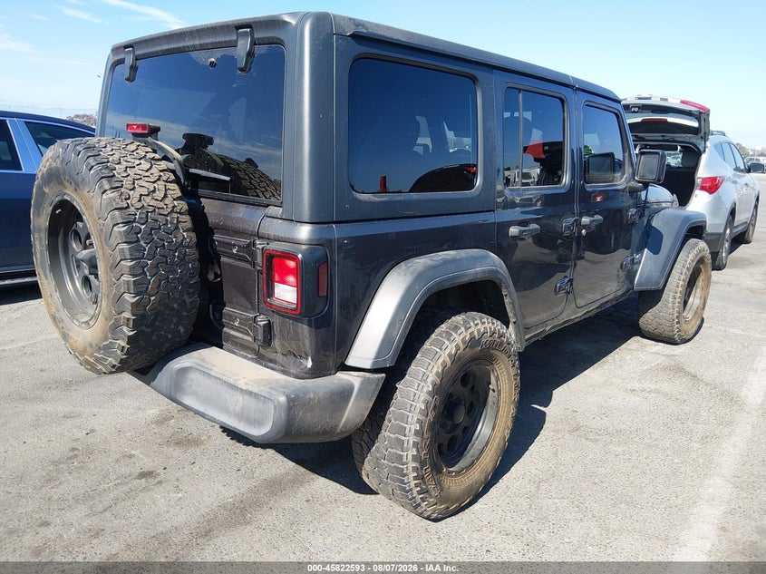Vin: 1c4hjxdg8jw271838, lot: 46321474, jeep wrangler unlimited sport s 4x4 20184
