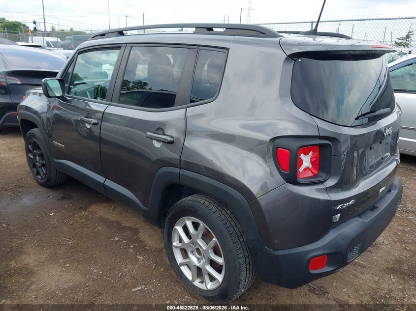 Vin: zacnjbb18kpk03362, lot: 46321509, jeep renegade latitude 4x4 20193