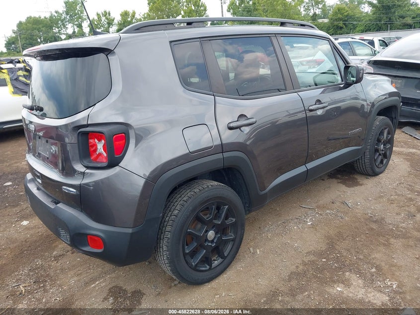 Vin: zacnjbb18kpk03362, lot: 46321509, jeep renegade latitude 4x4 20194