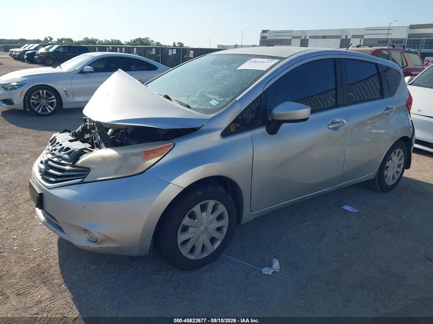2015 Nissan Versa, Front & Rear, IAAI, VIN 3N1CE2CP0FL363321 — photo 2