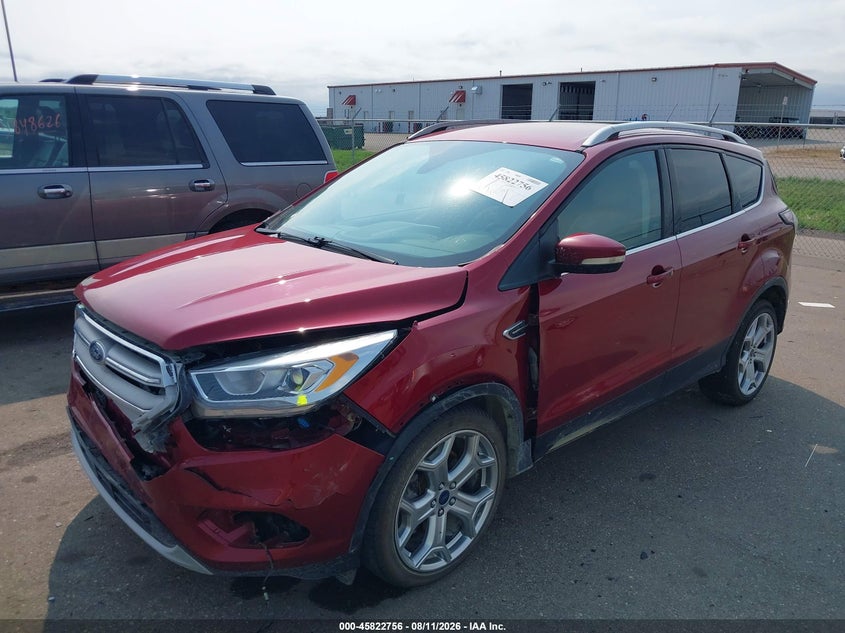 2017 Ford Escape Titanium, Front End, IAAI, VIN 1FMCU9JD1HUD18913 — photo 2