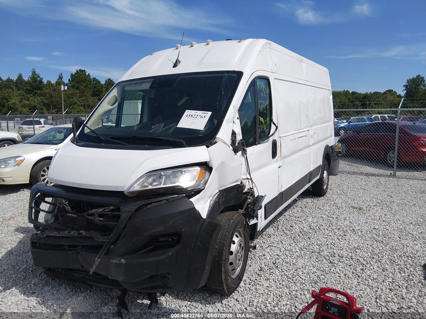 Vin: 3c6lrvdg0pe524099, lot: 46321646, ram promaster 2500 high roof 159 wb 20232