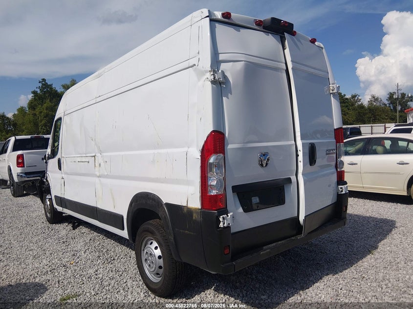 Vin: 3c6lrvdg0pe524099, lot: 46321646, ram promaster 2500 high roof 159 wb 20233