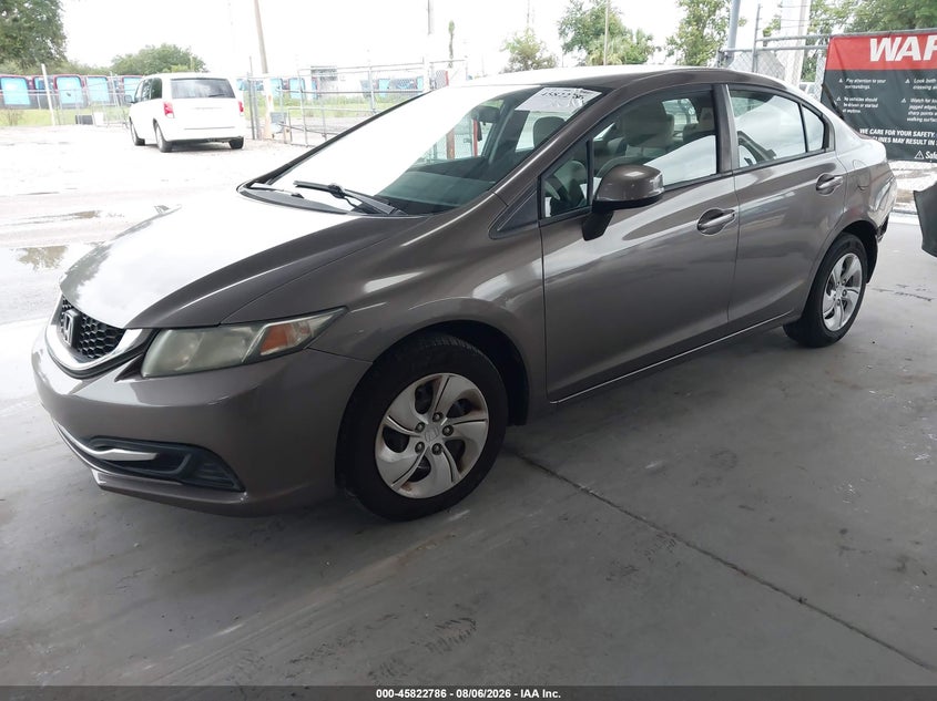 Vin: 2hgfb2f57dh603243, lot: 46321667, honda civic lx 20132