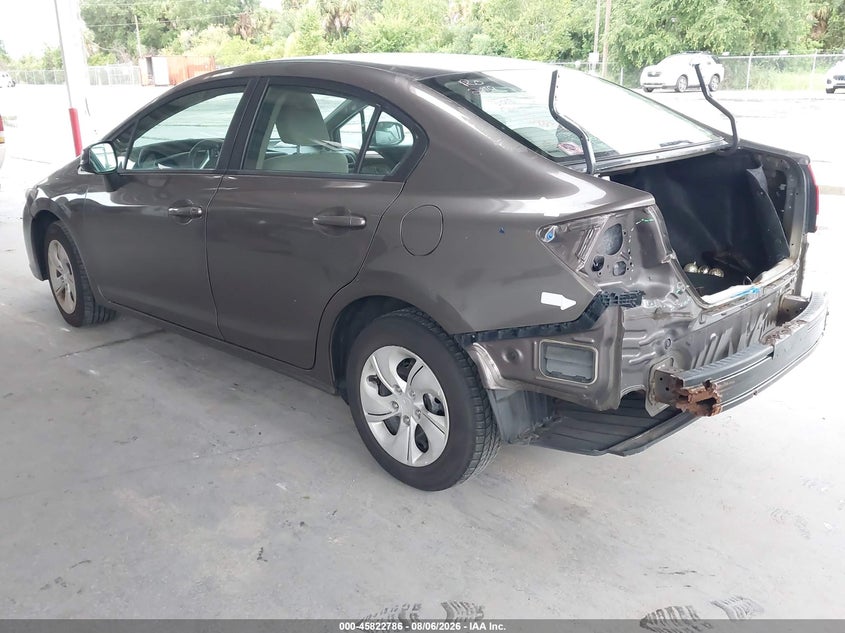 Vin: 2hgfb2f57dh603243, lot: 46321667, honda civic lx 20133
