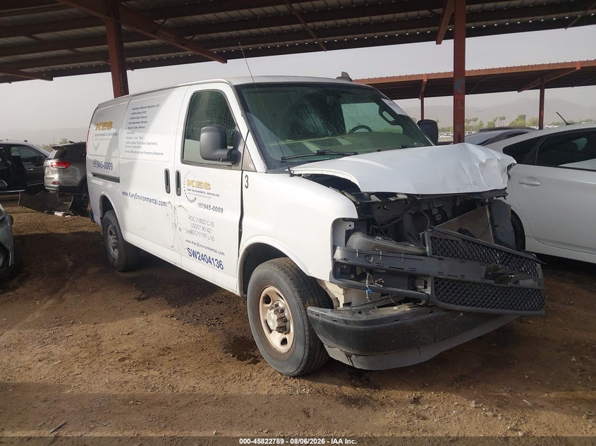 Vin: 1gcwgafp2n1202324, lot: 46321670, chevrolet express cargo rwd 2500 regular wheelbase wt 2022 img_1
