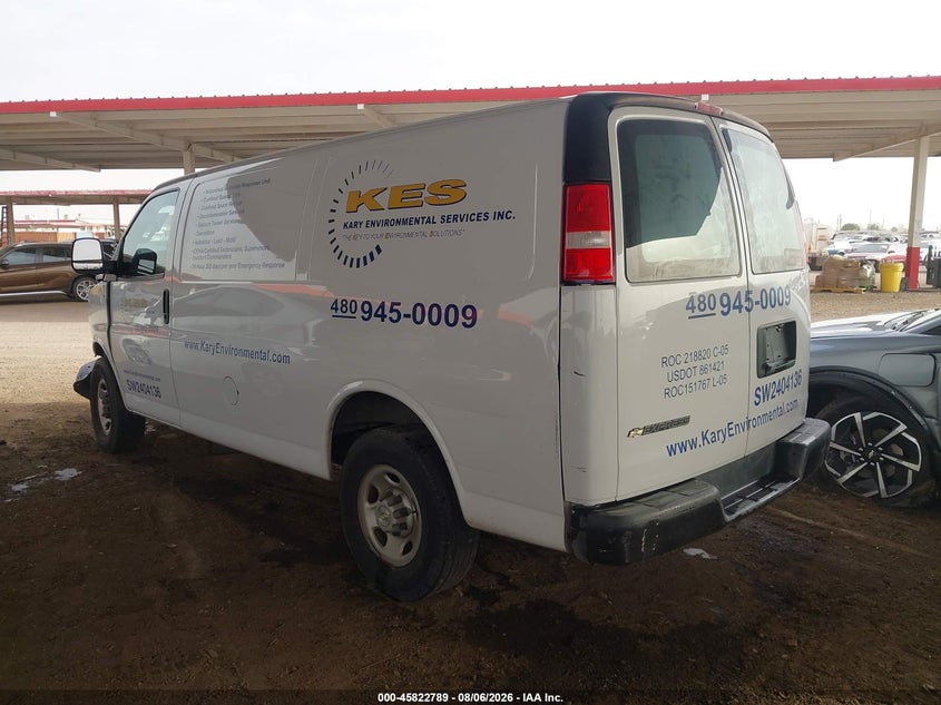 Vin: 1gcwgafp2n1202324, lot: 46321670, chevrolet express cargo rwd 2500 regular wheelbase wt 20223