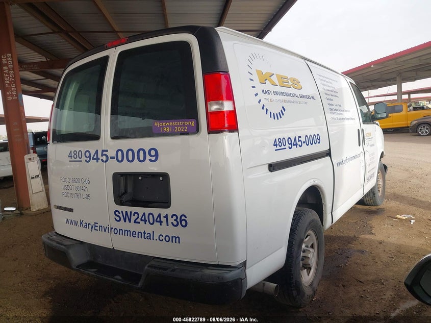 Vin: 1gcwgafp2n1202324, lot: 46321670, chevrolet express cargo rwd 2500 regular wheelbase wt 20224