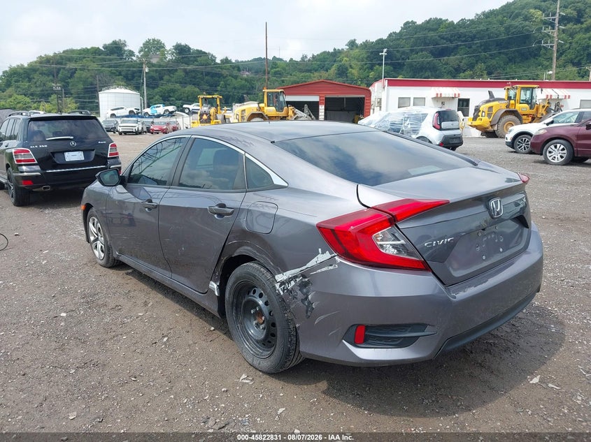 Vin: 19xfc2f53he075729, lot: 46321712, honda civic lx 20173