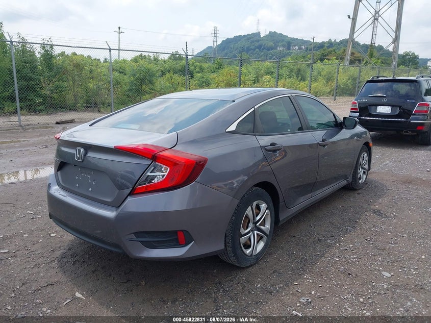 Vin: 19xfc2f53he075729, lot: 46321712, honda civic lx 20174