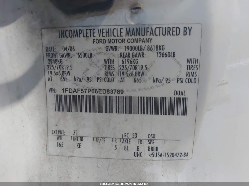 2006 FORD F-550 CHASSIS auction photo 8