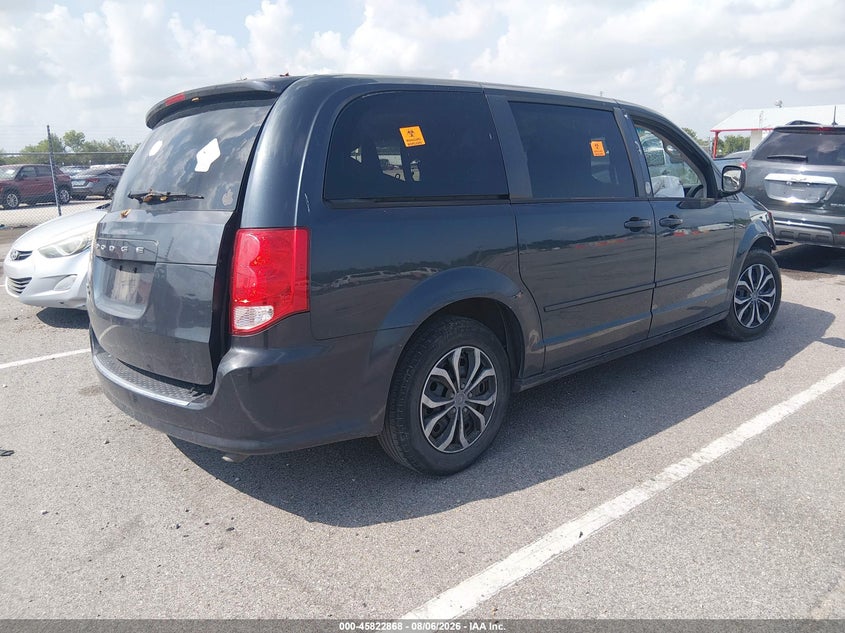 Vin: 2c4rdgbg0er422071, lot: 46321749, dodge grand caravan se 20144