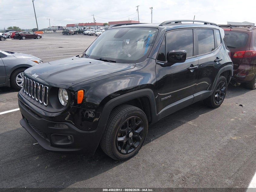 Vin: zaccjbbbxjpj44944, lot: 46321794, jeep renegade latitude 4x4 20182