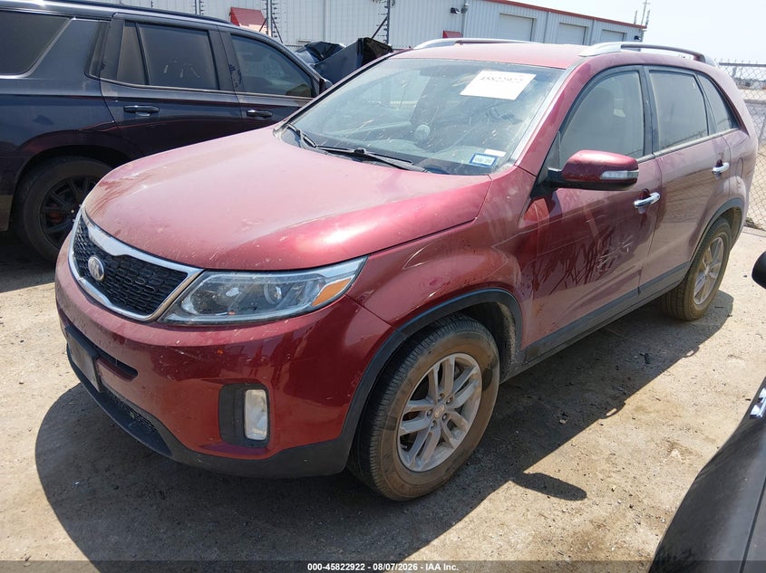 Vin: 5xykt3a66fg570401, lot: 46321803, kia sorento lx 20152