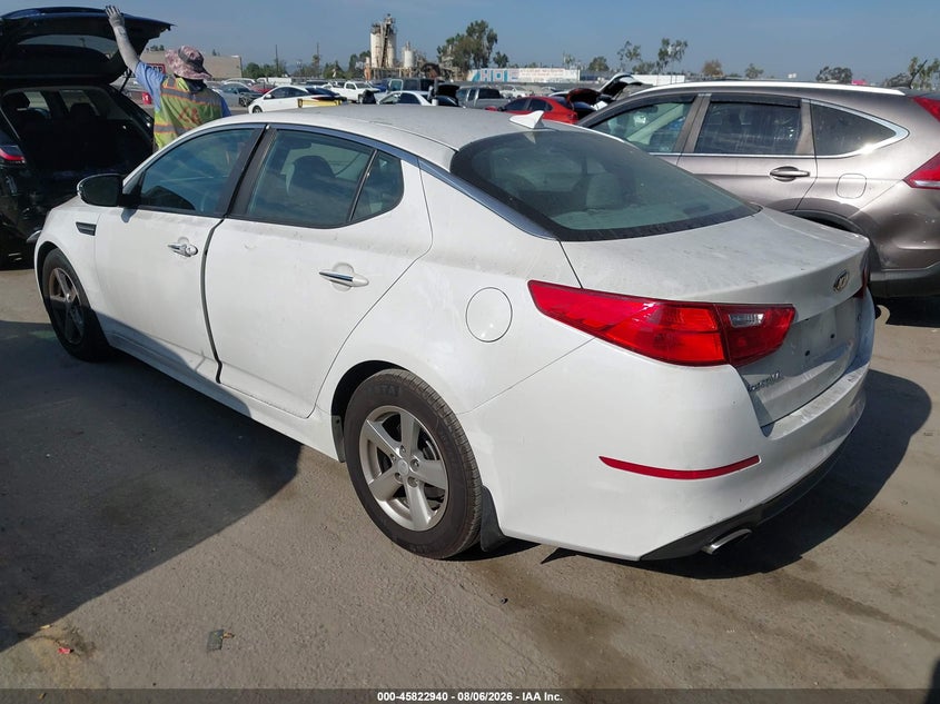 Vin: knagm4a78f5662763, lot: 46321821, kia optima lx 20153