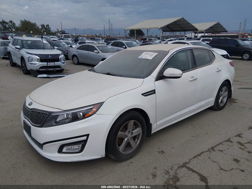 Vin: knagm4a78f5662763, lot: 46321821, kia optima lx 20152