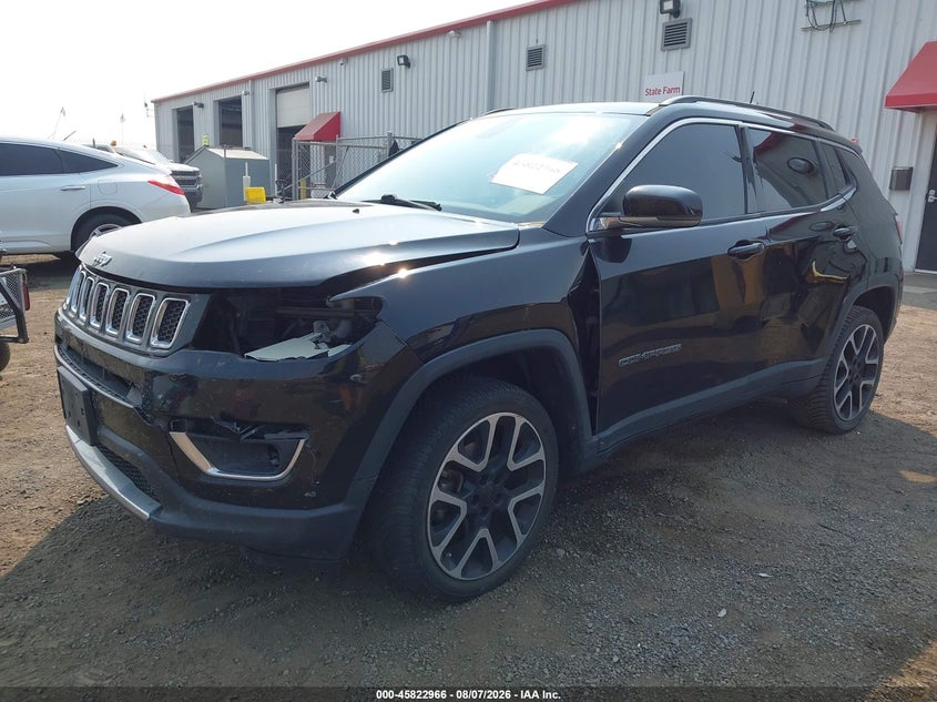 Vin: 3c4njdcb7ht629034, lot: 46321847, jeep new compass limited 4x4 20172