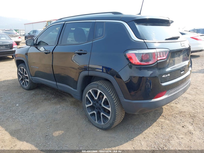 Vin: 3c4njdcb7ht629034, lot: 46321847, jeep new compass limited 4x4 20173