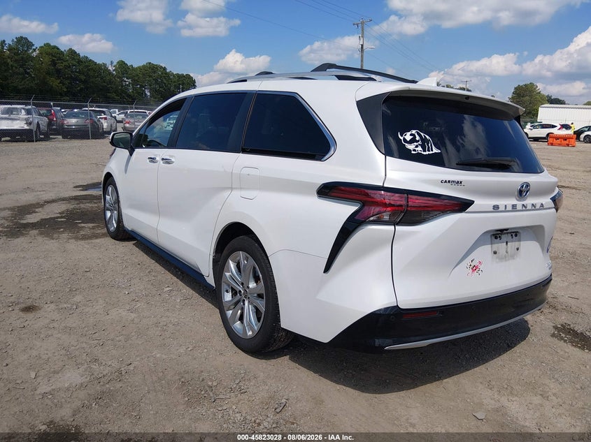 Vin: 5tderkec3ns093577, lot: 46321909, toyota sienna platinum 20223