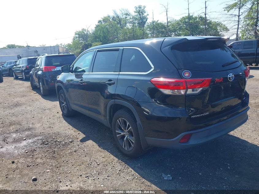 Vin: 5tdbzrfh8ks953961, lot: 46322175, toyota highlander le 20193