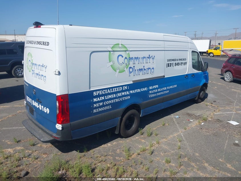 Vin: w1y8nd3y3st200185, lot: 46322221, mercedes-benz sprinter 3500xd high roof 4-cyl diesel ho 20254