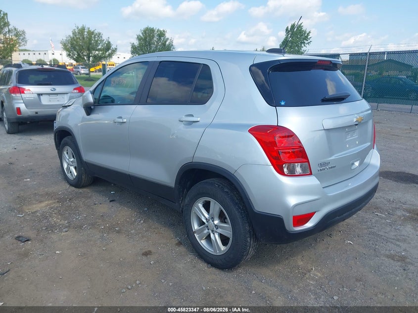 Vin: kl7cjnsm5nb544672, lot: 46322228, chevrolet trax awd ls 20223