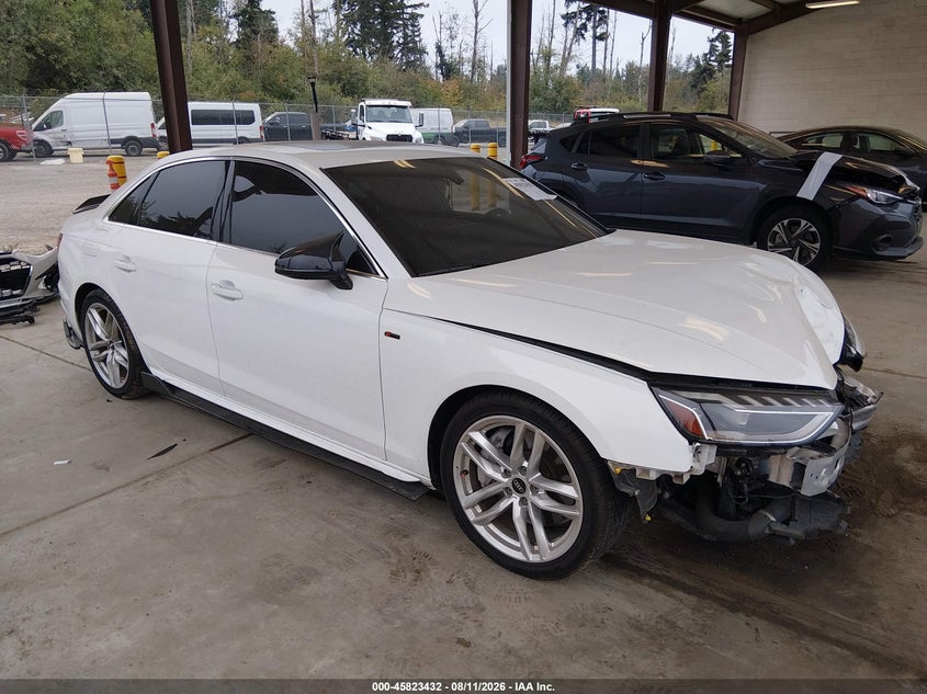 2022 Audi A4 Premium Plus 45 Tfsi S Line Quattro S Tronic, Перёд, IAAI, VIN WAUEAAF41NN009302