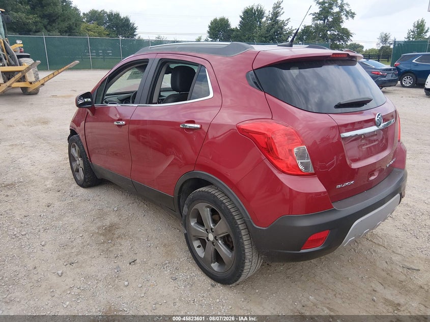 Vin: kl4cjasb5db197220, lot: 46322482, buick encore 20133