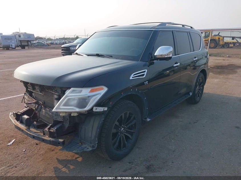 2017 Nissan Armada, Удар спереду, IAAI, VIN JN8AY2NE3H9707165 — фото 2