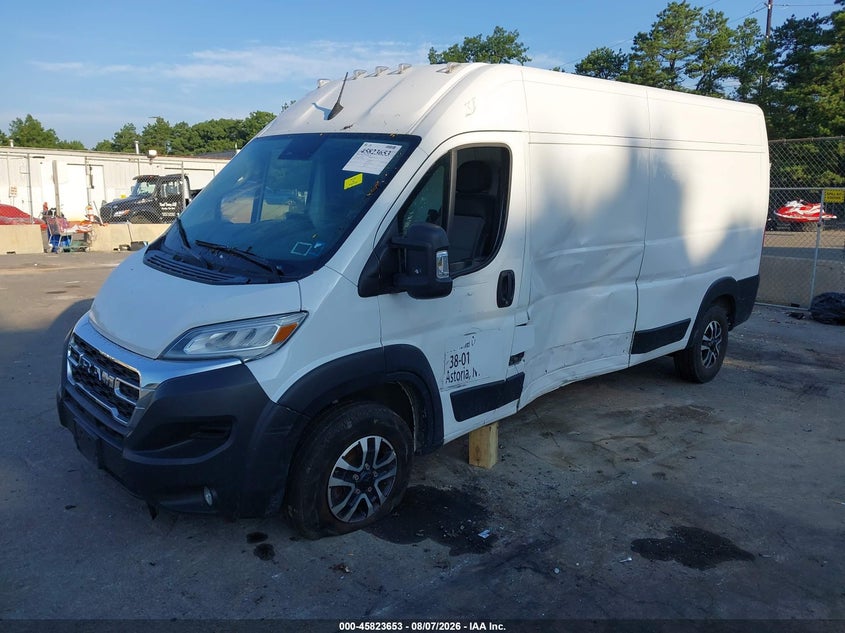Vin: 3c6lrvdgxre143606, lot: 46322534, ram promaster 2500 slt high roof 159 wb 20242