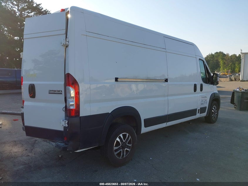 Vin: 3c6lrvdgxre143606, lot: 46322534, ram promaster 2500 slt high roof 159 wb 20244