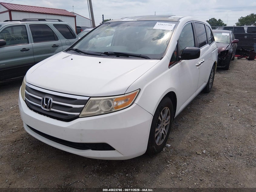 2012 Honda Odyssey, Перед і зад, IAAI, VIN 5FNRL5H60CB140401 — фото 2