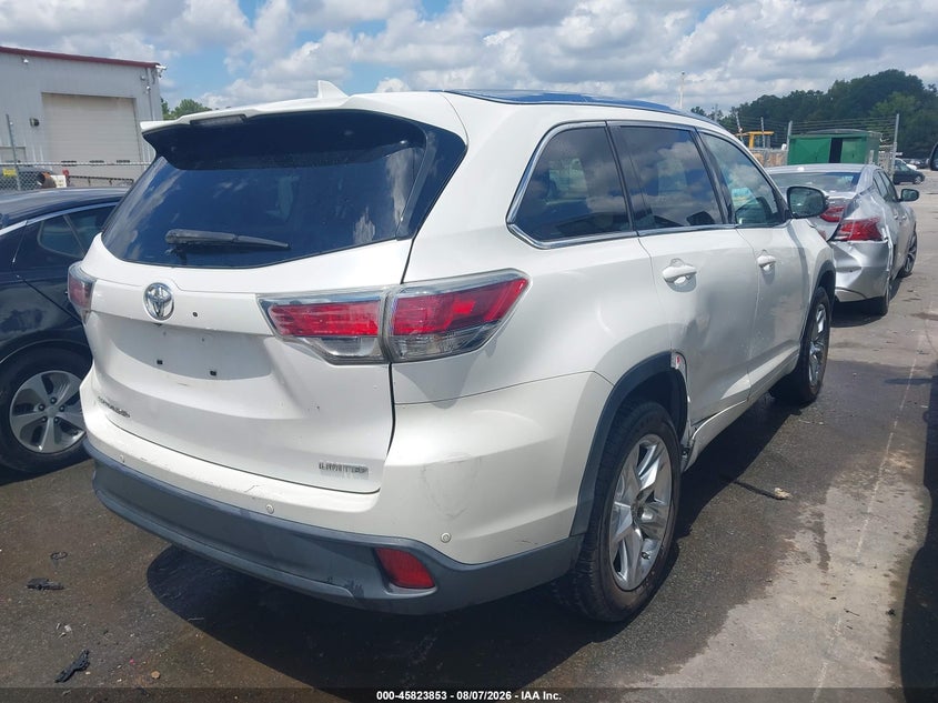 Vin: 5tdykrfhxfs093792, lot: 46322734, toyota highlander limited v6 20154