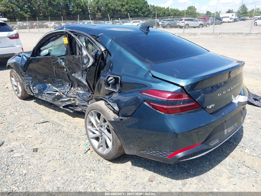 Vin: kmtg34ta8nu087732, lot: 46322752, genesis g70 2.0t rwd 20223