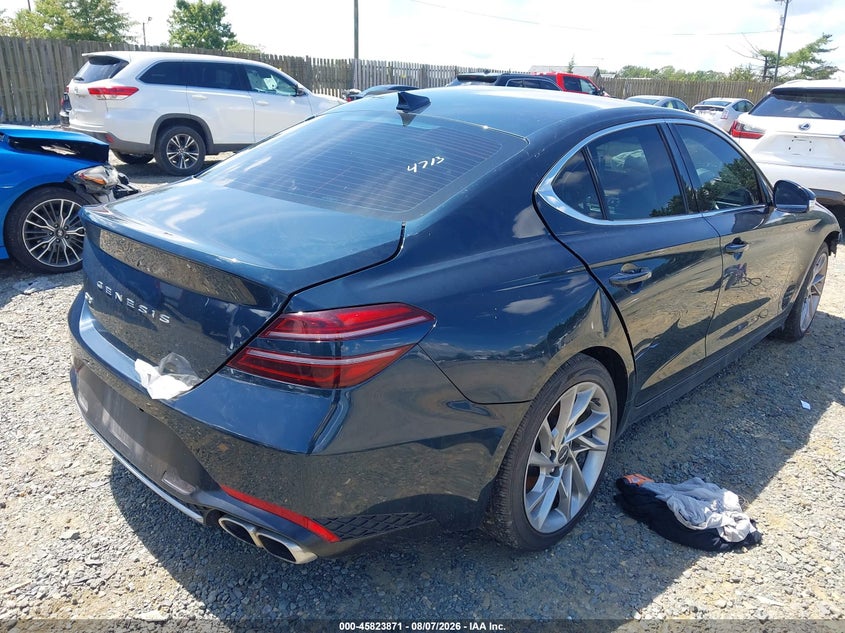 Vin: kmtg34ta8nu087732, lot: 46322752, genesis g70 2.0t rwd 20224