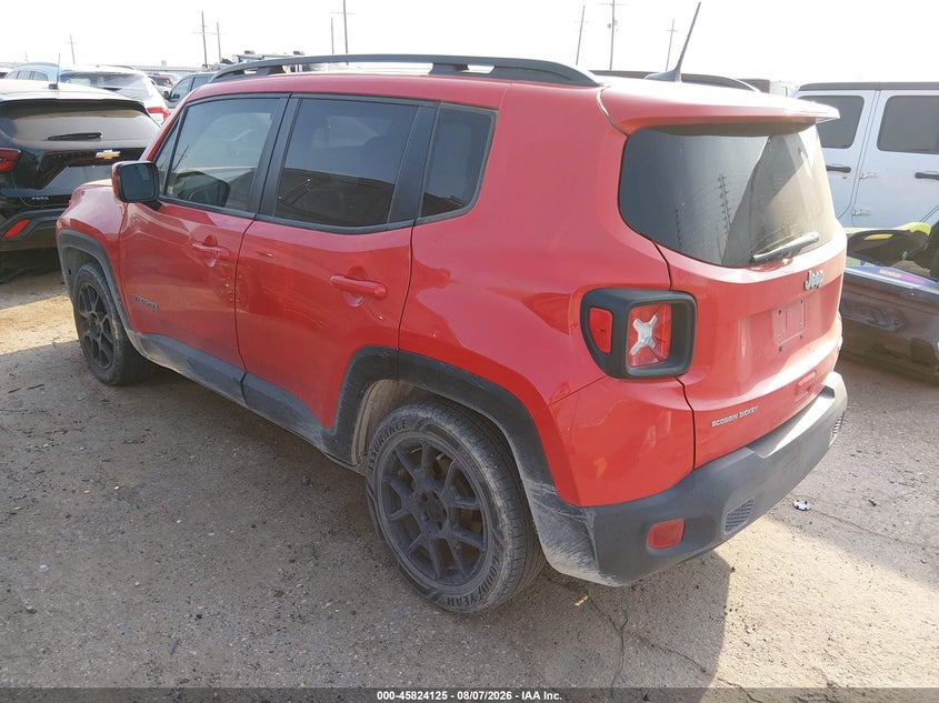 Vin: zacnjabb7kpj99131, lot: 46323006, jeep renegade latitude fwd 20193
