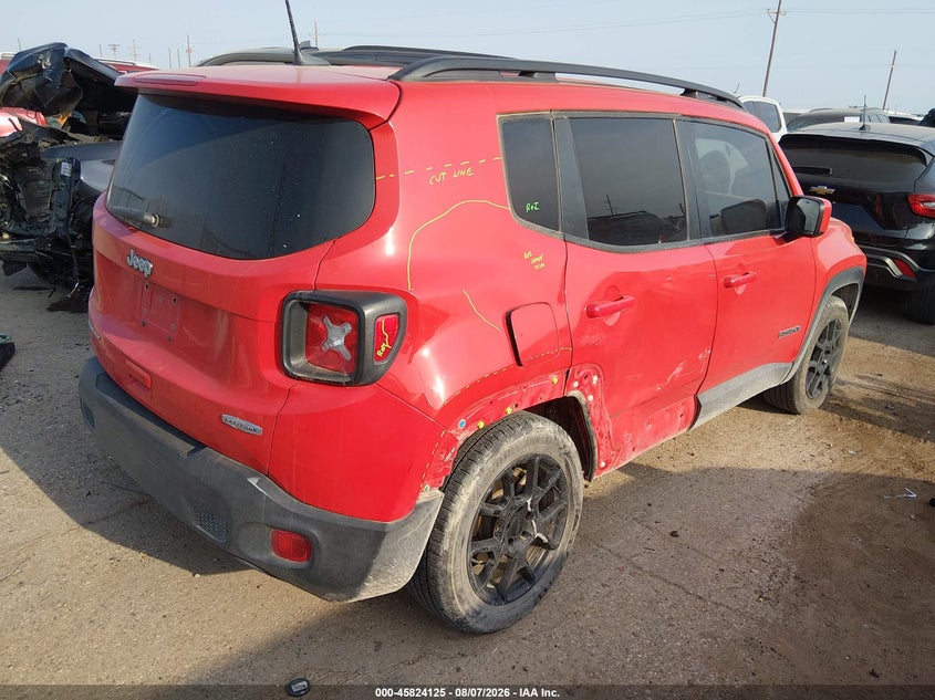 Vin: zacnjabb7kpj99131, lot: 46323006, jeep renegade latitude fwd 20194