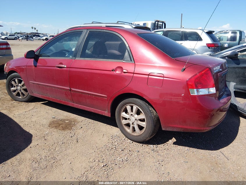 2009 KIA SPECTRA SEDAN 2.0L I-4 DOHC, VVT, 138HP