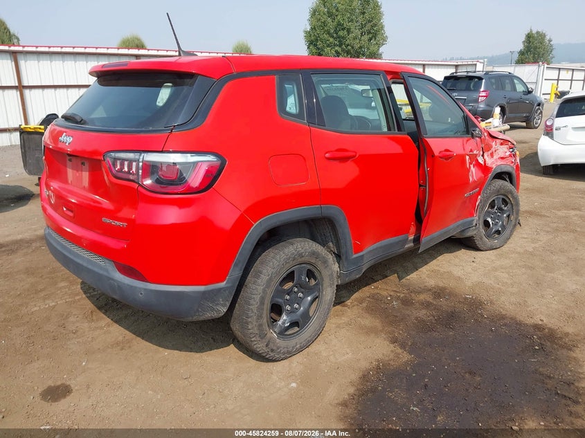 Vin: 3c4njdab3kt767552, lot: 46323140, jeep compass sport 4x4 20194