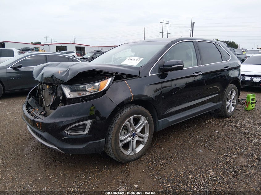 Vin: 2fmpk3k9xhbb52637, lot: 46323302, ford edge titanium 20172