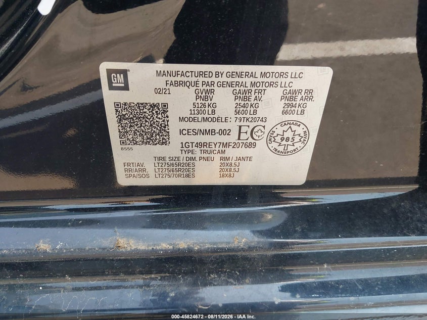 2021 GMC SIERRA 2500HD auction photo 8