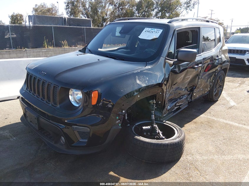 Vin: zacnjcbb8mpm26941, lot: 46323618, jeep renegade latitude fwd 20212