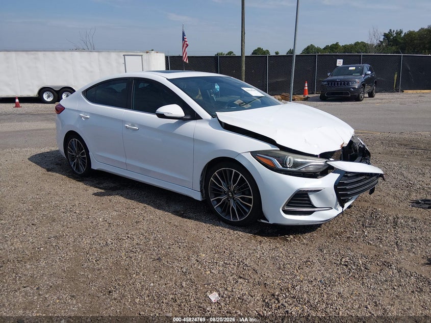Vin: kmhd04lb8ju637374, lot: 46323650, hyundai elantra sport 20181